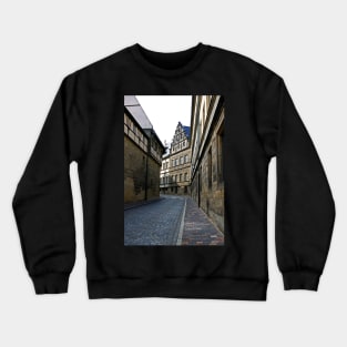 Cobblestone street - Bamberg Germany Crewneck Sweatshirt